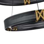 ΦΩΤΙΣΤΙΚΟ ΚΡΕΜΑΣΤΟ ΑΛΟΥΜΙΝΙΟ LED 62W 3720Lm 3000K 620X1200mm ΜΑΥΡΟ-ΧΡΥΣΟ ARTE ILLUMINA LUIS - Image 4