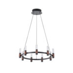 ΦΩΤΙΣΤΙΚΟ ΚΡΕΜΑΣΤΟ ΑΛΟΥΜΙΝΙΟ LED 43W 3000K 4300Lm Φ630XΗ1500mm ΜΑΥΡΟ-ΚΑΦΕ  ARTE ILLUMINA VELAS - Image 2
