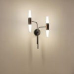 ΑΠΛΙΚΑ TOIXOY ΑΛΟΥΜΙΝΙΟΥ LED 2X6W 3000K 1200Lm 420X130mm ΜΑΥΡΟ-ΧΡΥΣΟ ARTE ILLUMINA VELAS - Image 3