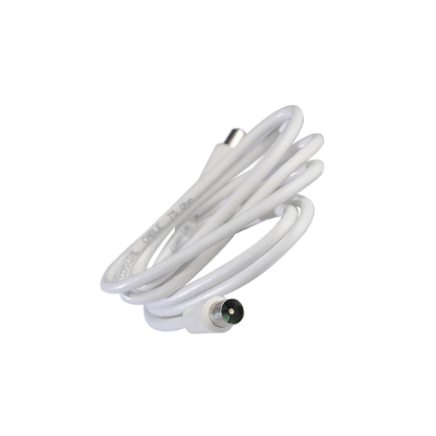 147-13127 ΚΑΛΩΔΙΟ TV RF ΑΡΣΕΝΙΚΟ - RF ΘΗΛΥΚΟ 3m ΛΕΥΚΟ - Image 1