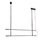 ΦΩΤΙΣΤΙΚΟ ΚΡΕΜΑΣΤΟ ΜΕΤΑΛΛΟ-ΔΕΡΜΑ LED 2x20W 3000K 2460Lm 1400X60X1200mm ΜΑΥΡΟ ARTE ILLUMINA LINEA