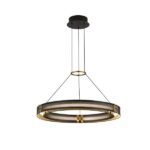 ΦΩΤΙΣΤΙΚΟ ΚΡΕΜΑΣΤΟ ΑΛΟΥΜΙΝΙΟ LED 33W 1980lm 3000K Φ620mm ΜΑΥΡΟ-ΧΡΥΣΟ ARTE ILLUMINA LUIS