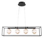 ΦΩΤΙΣΤΙΚΟ ΚΡΕΜΑΣΤΟ ΜΕΤΑΛΛΟ LED 14W 650Lm 3000K 80X1200mm ΜΑΥΡΟ ARTE ILLUMINA BOX