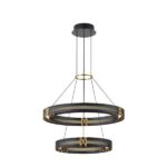 ΦΩΤΙΣΤΙΚΟ ΚΡΕΜΑΣΤΟ ΑΛΟΥΜΙΝΙΟ LED 62W 3720Lm 3000K 620X1200mm ΜΑΥΡΟ-ΧΡΥΣΟ ARTE ILLUMINA LUIS