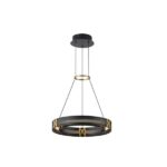 ΦΩΤΙΣΤΙΚΟ ΚΡΕΜΑΣΤΟ ΑΛΟΥΜΙΝΙΟ LED 21W 1260Lm 3000K Φ420mm ΜΑΥΡΟ-ΧΡΥΣΟ ARTE ILLUMINA LUIS
