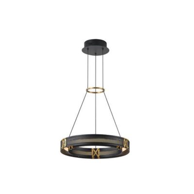 ΦΩΤΙΣΤΙΚΟ ΚΡΕΜΑΣΤΟ ΑΛΟΥΜΙΝΙΟ LED 21W 1260Lm 3000K Φ420mm ΜΑΥΡΟ-ΧΡΥΣΟ ARTE ILLUMINA LUIS