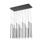 ΦΩΤΙΣΤΙΚΟ ΚΡΕΜΑΣΤΟ ΑΛΟΥΜΙΝΙΟ LED 47W 3000K 2820lm 940X1500mm ΜΑΥΡΟ ARTE ILLUMINA CASCADE