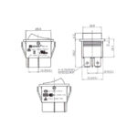 ΔΙΑΚΟΠΤΗΣ 6 ΕΠΑΦΩΝ 16A/250V ON-OFF-ON SOKEN RK1-01 ΜΑΥΡΟ - Image 2