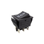 ΔΙΑΚΟΠΤΗΣ 6 ΕΠΑΦΩΝ 16A/250V ON-OFF-ON SOKEN RK1-01 ΜΑΥΡΟ
