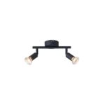 ΣΠΟΤ ΚΙΝΗΤΟ 2ΦΩΤΟ ΜΕΤΑΛΛΙΚΟ 2XGU10 Max 7W 220X80X125mm ΜΑΥΡΟ ARTE ILLUMINA VORRAS