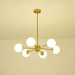 ΦΩΤΙΣΤΙΚΟ ΚΡΕΜΑΣΤΟ 6XΕ27 720X730mm ΛΕΥΚΟ ARTE ILLUMINA ORBA - Image 3