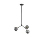 ΦΩΤΙΣΤΙΚΟ ΚΡΕΜΑΣΤΟ 3ΦΩΤΟ 3ΧG9 Max15w 800Χ900mm ΜΑΥΡΟ-ΓΚΡΙ ARTE ILLUMINA ATOM - Image 2