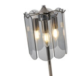 ΦΩΤΙΣΤΙΚΟ ΕΠΙΤΡΑΠΕΖΙΟ ΓΥΑΛΙ 3XE14 MAX 8W Φ200mm ΜΑΥΡΟ ARTE ILLUMINA MIRA - Image 4