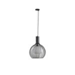 ΦΩΤΙΣΤΙΚΟ ΚΡΕΜΑΣΤΟ ΜΕΤΑΛΛΟ 1XE27  MAX 40W 340x340x1520mm MAΥΡΟ ARTE ILLUMINA AIRY - Image 2