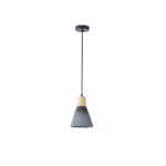 ΦΩΤΙΣΤΙΚΟ ΚΡΕΜΑΣΤΟ RUBBER WOOD-ΤΣΙΜΕΝΤΟ 1xΕ27 Max15w 160X160X220mm ΜΑΥΡΟ ARTE ILLUMINA GESSO - Image 2