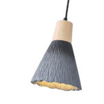 ΦΩΤΙΣΤΙΚΟ ΚΡΕΜΑΣΤΟ RUBBER WOOD-ΤΣΙΜΕΝΤΟ 1xΕ27 Max15w 160X160X220mm ΜΑΥΡΟ ARTE ILLUMINA GESSO - Image 4