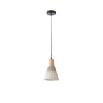 ΦΩΤΙΣΤΙΚΟ ΚΡΕΜΑΣΤΟ RUBBER WOOD&ΤΣΙΜΕΝΤΟ 1XE27 MAX 15W 160X160X220mm ΧΑΚΙ ARTE ILLUMINA GESSO - Image 2