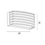 ΑΠΛΙΚΑ ΤΟΙΧΟΥ ΟΒΑΛ Ε27 MAX 20W 200X100X90mm ΛΕΥΚΗ ARTE ILLUMINA - Image 4
