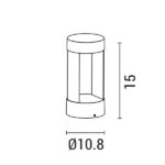 ΑΠΛΙΚΑ ΤΟΙΧΟΥ LED UP-DOWN 9W 3000K IP54 108X150mm ΜΑΥΡΟ ARTE ILLUMINA - Image 4