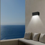 ΑΠΛΙΚΑ ΤΟΙΧΟΥ 2XΕ27 250X110X10 IP54 ΜΑΥΡΗ  UP DOWN ARTE ILLUMINA AMIGO - Image 3