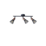 ΣΠΟΤ ΜΑΥΡΟ ΜΕ ΞΥΛΟ ΚΑΙ ΔΙΧΤΥ 3XE14 Max 7W  390X80X145mm ARTE ILLUMINA MESHY - Image 2