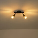 ΣΠΟΤ ΜΕΤΑΛΛΙΚΟ ΜΕ SMOKY ΓΥΑΛΙ 2ΦΩΤΟ 2XE14 MAX 7W  220X80X165mm ARTE ILLUMINA CLASSY - Image 3