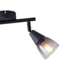 ΣΠΟΤ ΜΕΤΑΛΛΙΚΟ ΜΕ SMOKY ΓΥΑΛΙ 2ΦΩΤΟ 2XE14 MAX 7W  220X80X165mm ARTE ILLUMINA CLASSY - Image 4