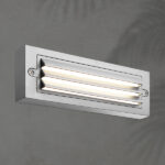 ΦΩΤΙΣΤΙΚΟ ΤΟΙΧΟΥ ΜΕ ΓΡΙΛΙΕΣ LED 6W 255X42X90 3CCT IP65 ΓΚΡΙ ARTE ILLUMINA SENARIO - Image 2