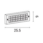 ΦΩΤΙΣΤΙΚΟ ΤΟΙΧΟΥ  LED 6W 255X30X90 3CCT IP65 ΓΚΡΙ  ARTE ILLUMINA SENARIO - Image 4