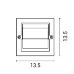 ΦΩΤΙΣΤΙΚΟ ΤΟΙΧΟΥ LED 6W 135X135X55 3CCT IP65 ΛΕΥΚΟ  ARTE ILLUMINA SENARIO - Image 4