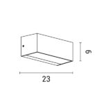 ΦΩΤΙΣΤΙΚΟ ΤΟΙΧΟΥ LED 12W 230X90X100 3CCT IP65 ΛΕΥΚΟ ARTE ILLUMINA LIMA - Image 4