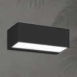 ΦΩΤΙΣΤΙΚΟ ΤΟΙΧΟΥ LED 12W 230X90X100 3CCT IP65 ΜΑΥΡΟ ARTE ILLUMINA LIMA - Image 2