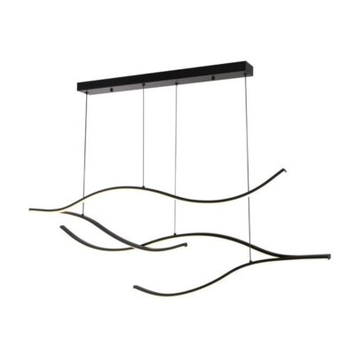 ΦΩΤΙΣΤΙΚΟ ΚΡΕΜΑΣΤΟ ΑΛΟΥΜΙΝΙO 30W 3000Κ 2262Lm 30x1200x1450mm ΜΑΥΡΟ ARTE ILLUMINA WAVES