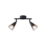 ΣΠΟΤ ΜΕΤΑΛΛΙΚΟ ΜΕ SMOKY ΓΥΑΛΙ 2ΦΩΤΟ 2XE14 MAX 7W  220X80X165mm ARTE ILLUMINA CLASSY
