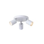 ΣΠΟΤ ΜΕΤΑΛΛΙΚΟ 3ΦΩΤΟ 3XGU10 Max 7W Φ180X135mm ΛΕΥΚΟ ARTE ILLUMINA OLYMP