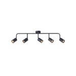 ΣΠΟΤ ΜΕΤΑΛΛΙΚΟ 5ΦΩΤΟ 5XGU10 Max 7W  800X90X230mm ΜΑΥΡΟ ARTE ILLUMINA OLYMP