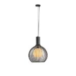 ΦΩΤΙΣΤΙΚΟ ΚΡΕΜΑΣΤΟ ΜΕΤΑΛΛΟ 1XE27  MAX 40W 340x340x1520mm MAΥΡΟ ARTE ILLUMINA AIRY