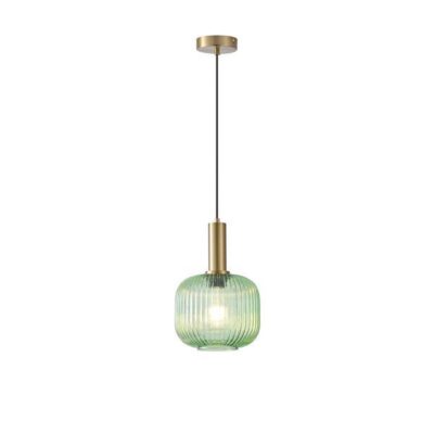 ΦΩΤΙΣΤΙΚΟ ΚΡΕΜΑΣΤΟ ΑΝΑΓΛΥΦΟ ΓΥΑΛΙ 1XΕ27 Max15w 200X180X1200mm ΠΡΑΣΙΝΟ ARTE ILLUMINA TOPAZ