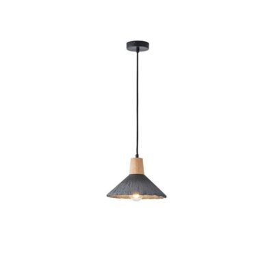 ΦΩΤΙΣΤΙΚΟ ΚΡΕΜΑΣΤΟ RUBBER WOOD&ΤΣΙΜΕΝΤΟ 1XE27 MAX 15W 250X250X180mm ΜΑΥΡΟ ARTE ILLUMINA GESSO