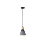 ΦΩΤΙΣΤΙΚΟ ΚΡΕΜΑΣΤΟ RUBBER WOOD-ΤΣΙΜΕΝΤΟ 1xΕ27 Max15w 160X160X220mm ΜΑΥΡΟ ARTE ILLUMINA GESSO