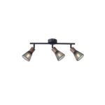 ΣΠΟΤ ΜΑΥΡΟ ΜΕ ΞΥΛΟ ΚΑΙ ΔΙΧΤΥ 3XE14 Max 7W  390X80X145mm ARTE ILLUMINA MESHY