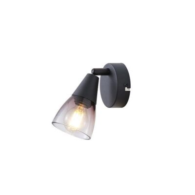 ΣΠΟΤ ΜΕΤΑΛΛΙΚΟ ΜΕ SMOKY ΓΥΑΛΙ 1XE14 MAX 7W  D80XH165mm ARTE ILLUMINA CLASSY