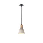 ΦΩΤΙΣΤΙΚΟ ΚΡΕΜΑΣΤΟ RUBBER WOOD&ΤΣΙΜΕΝΤΟ 1XE27 MAX 15W 160X160X220mm ΧΑΚΙ ARTE ILLUMINA GESSO