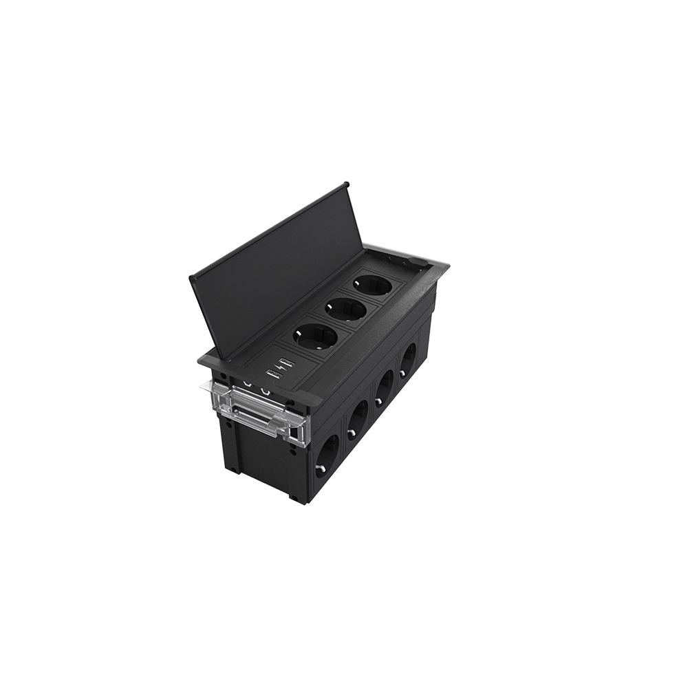 15627D KOMPAKT 12xSHUKO SOCKET, BLACK - Image 1