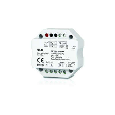 S1-B 1 CHANNEL AC TRIAC RF DIMMER FOR DISTR. BOX