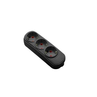 TRIPLE MULTISOCKET HF 16A, BLACK