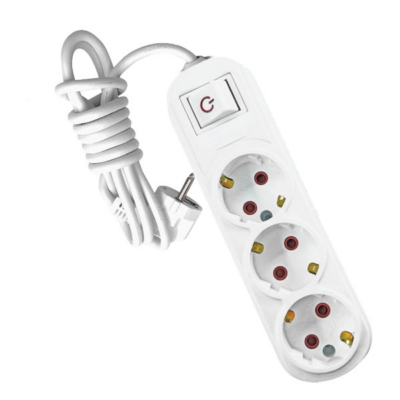 MULTIPLUG ТRIPLE 3M H05VV-F 3G1.5MM2 + SWITCH WH.