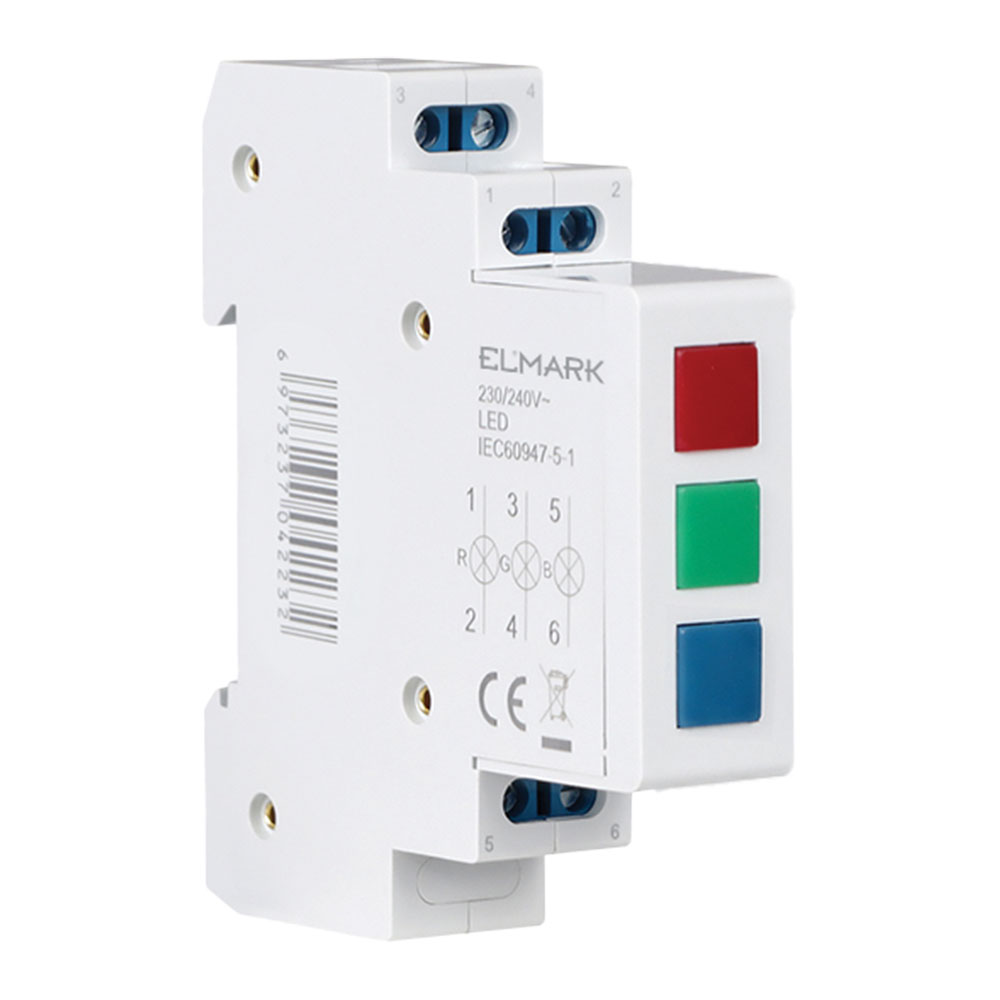 401560E ECONOMIC ELD-RGB-DIN LAMP 230V RED/GREEN/BLUE - Image 1