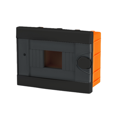 PLASTIC BOX FOR FLUSH MNT. 6 WAY (2-6), BLACK