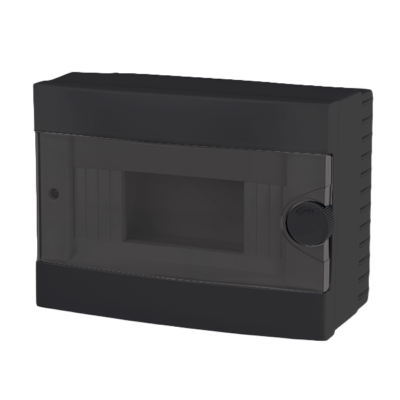 PLASTIC BOX FOR SURFACE MNT. 9 WAY, BLACK